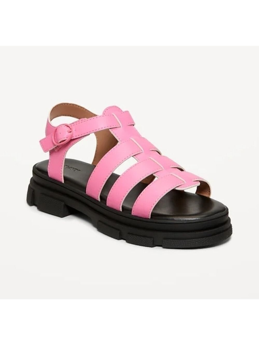 5 • Old Navy • Kids Chunky Faux-Leather Fisherman Sandals - Hot Pink